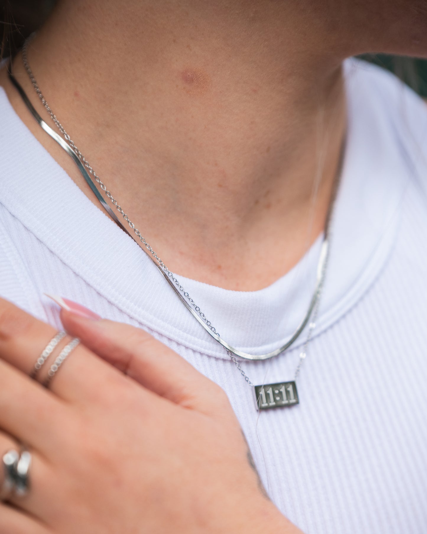 11:11 Bar Pendant Necklace