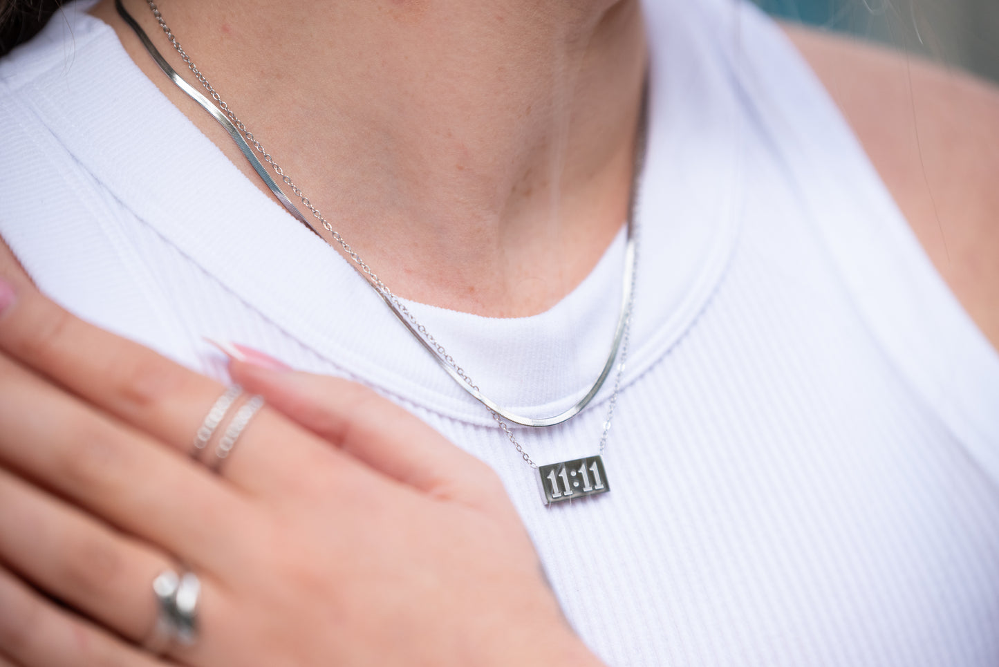 2mm Maria Herringbone Chain Necklace