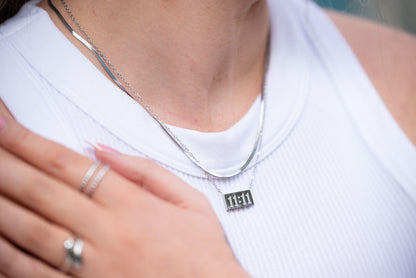 2mm Maria Herringbone Chain Necklace