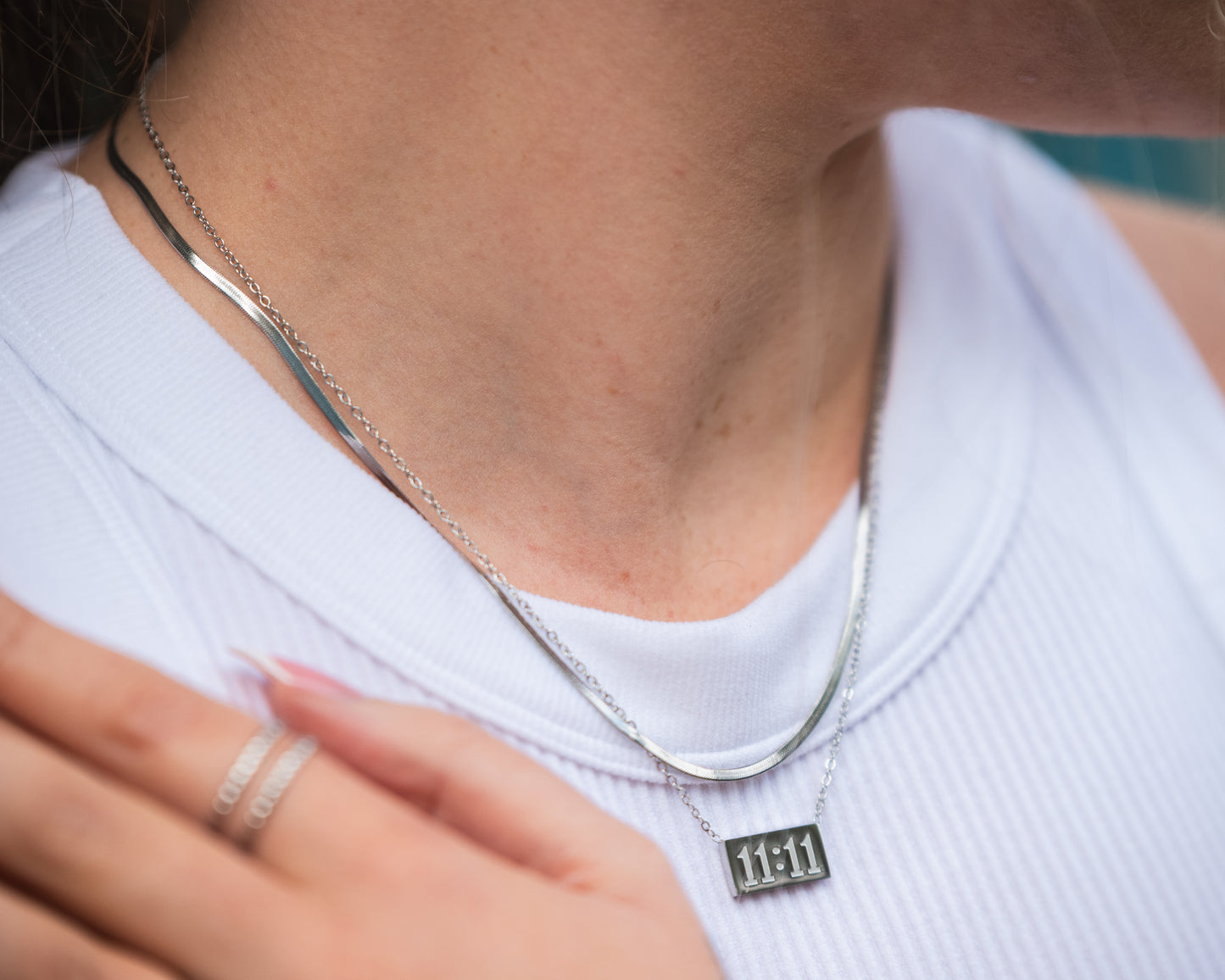 11:11 Bar Pendant Necklace