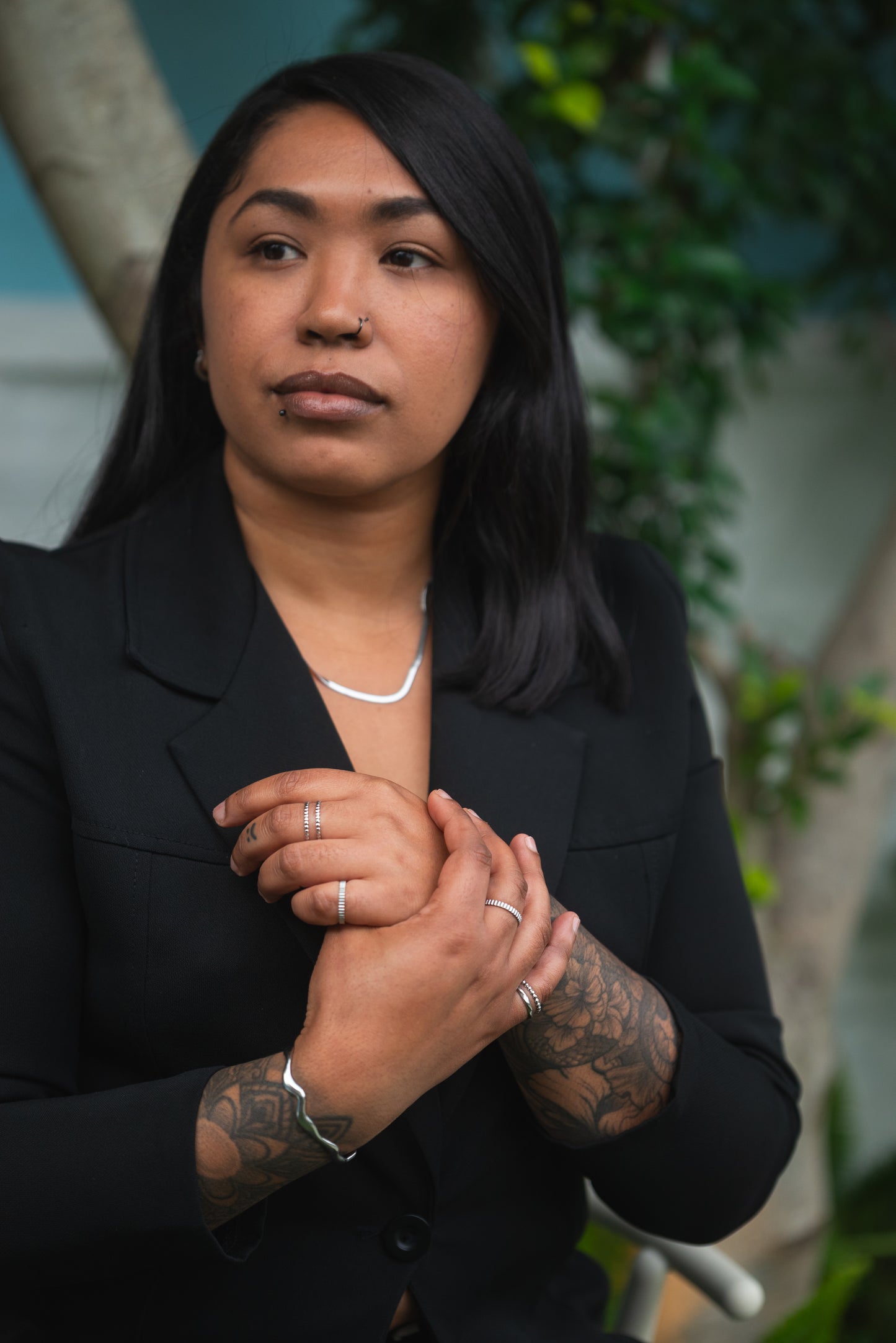 3mm Maria Herringbone Chain Necklace