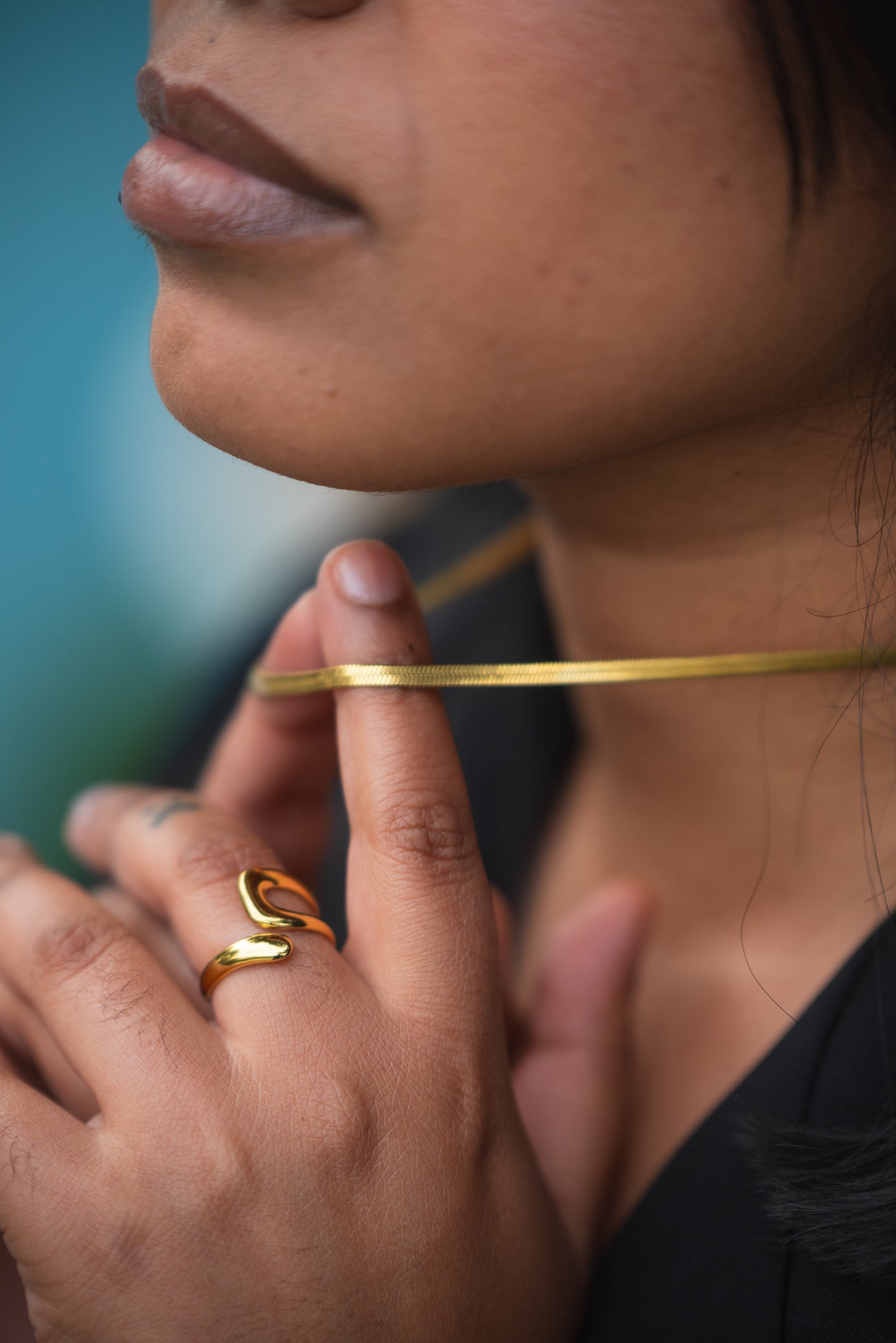 3mm Maria Herringbone Chain Necklace