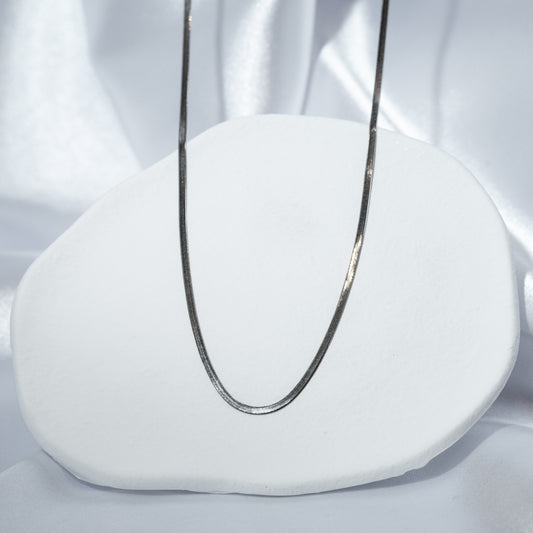 2mm Maria Herringbone Chain Necklace