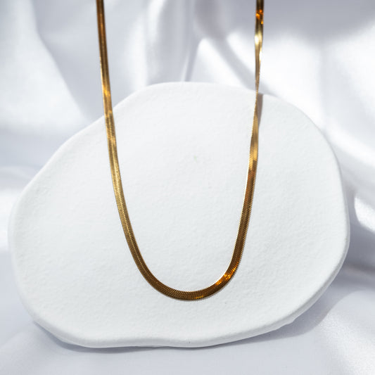 3mm Maria Herringbone Chain Necklace